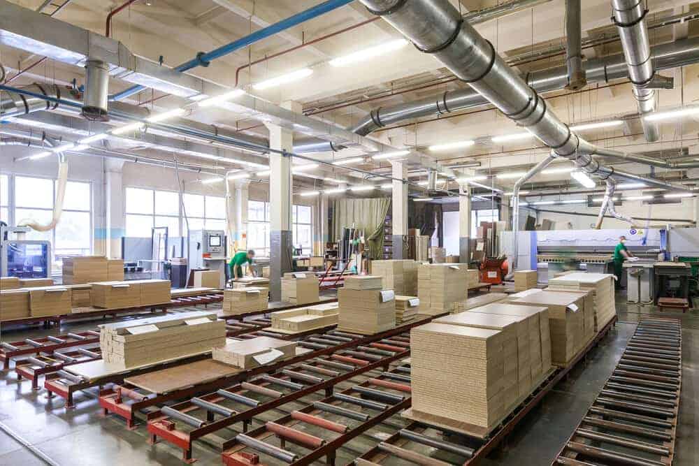 Furniture factory production line