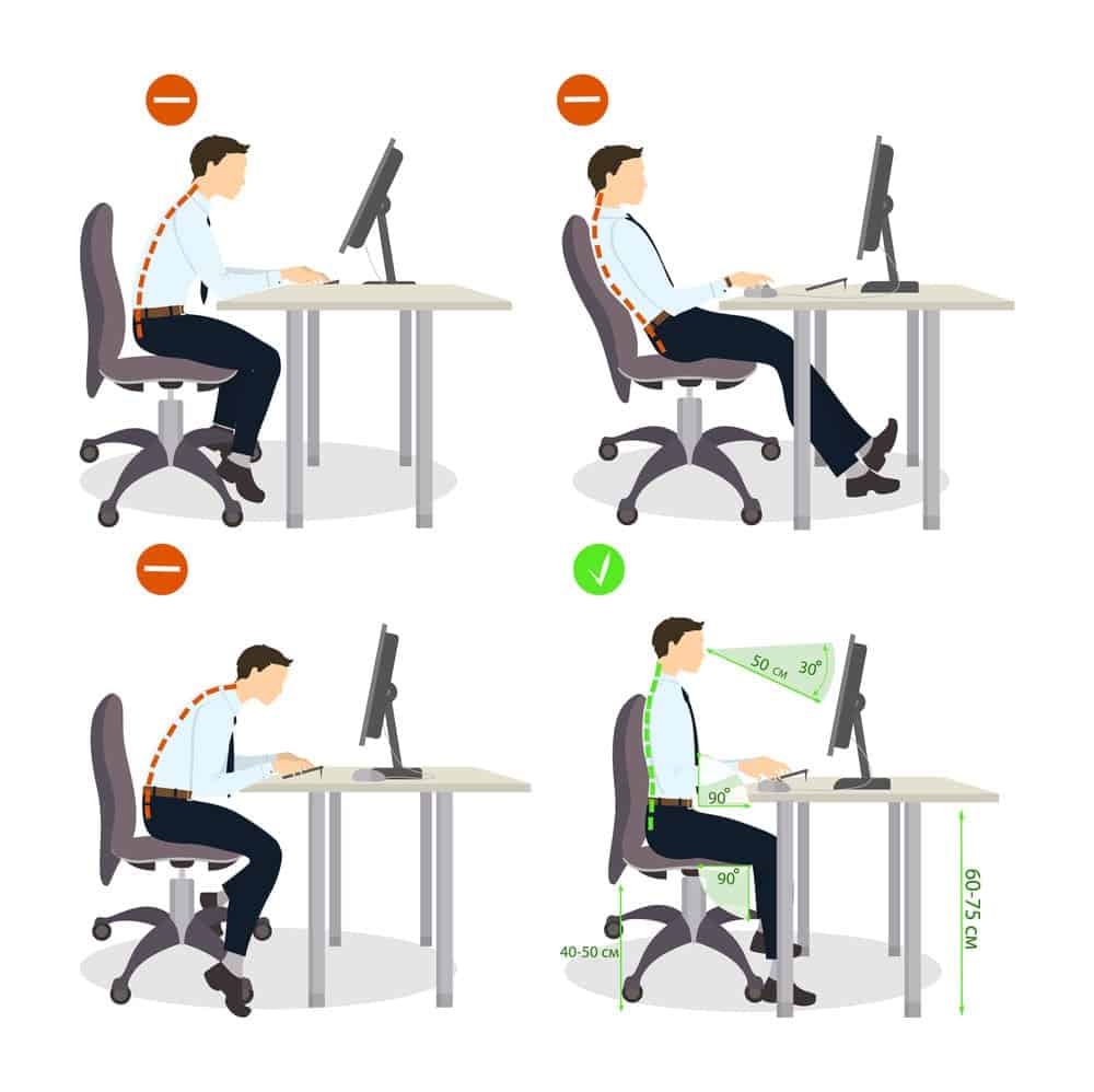 The correct way to sit up straight in your office chair