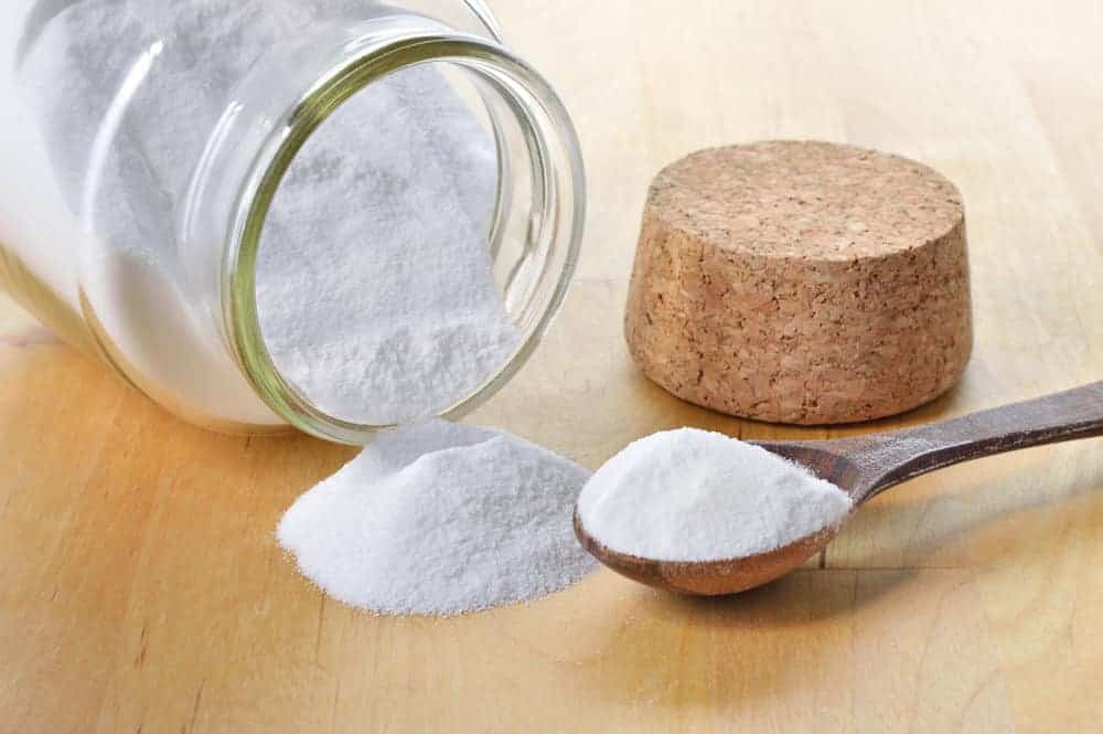 baking soda in a glass jar