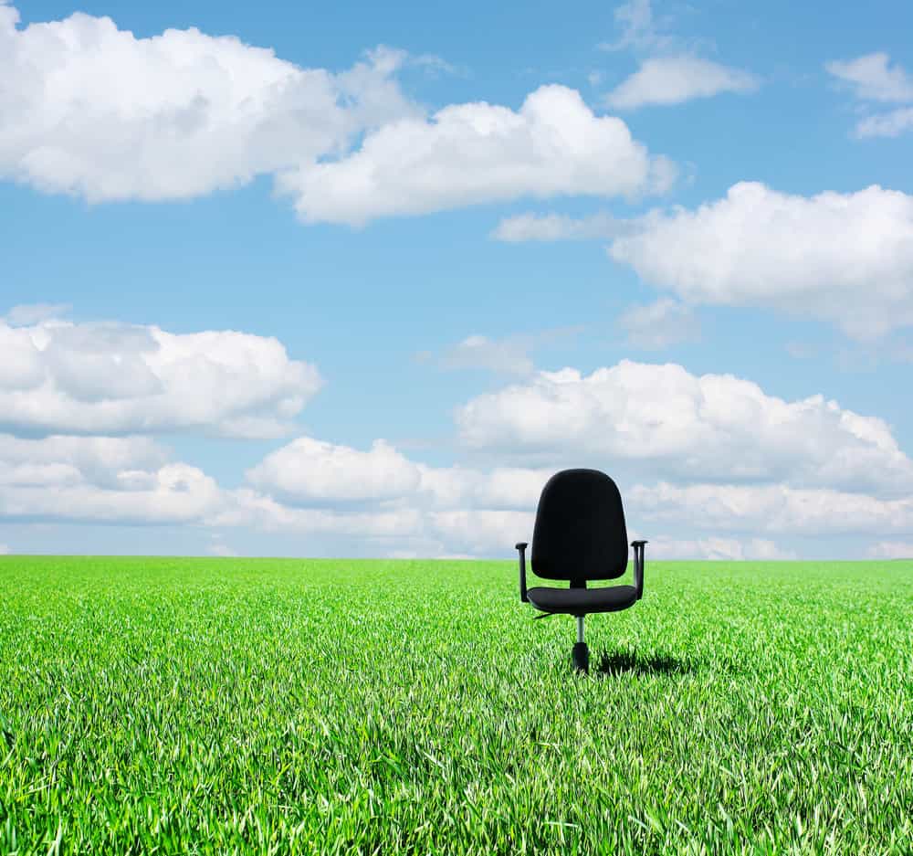 office chair in the sunlight