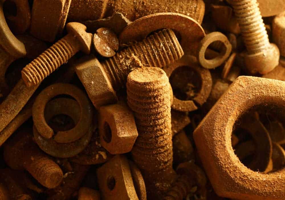 rusty nuts and bolts