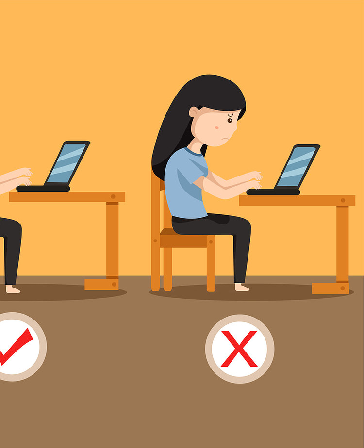 correct sitting posture