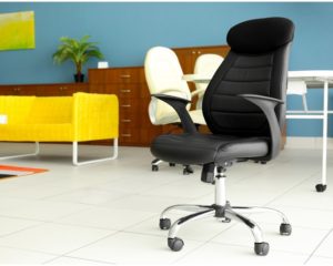 Black office chair for sale in furniture store