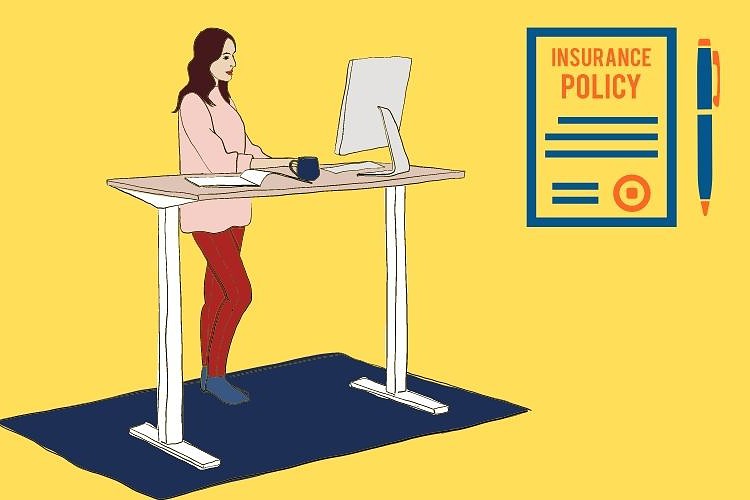 Standing desk and insurance policy