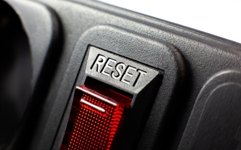 Red reset button