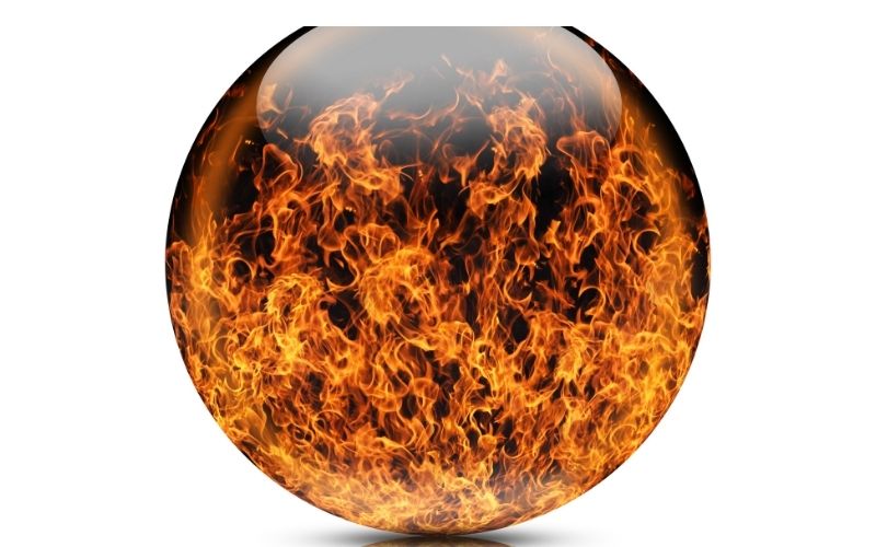 exercise ball & fire
