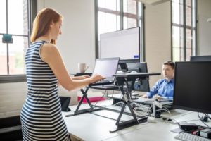 An office has an Ergonomic setup