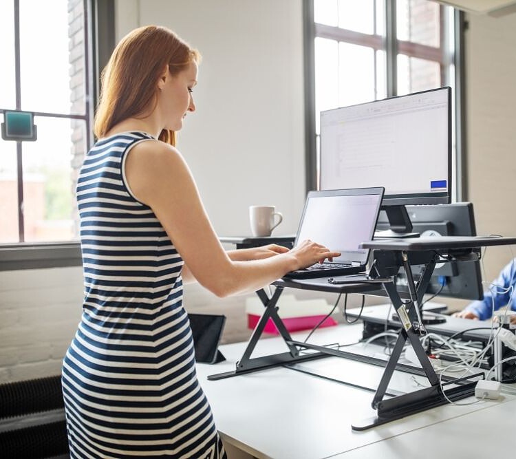 An office has an Ergonomic setup