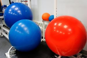 Different size and color of exercise balls
