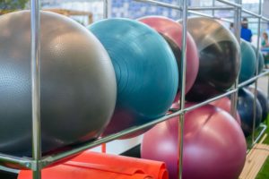 Multiple colors large exercise balls