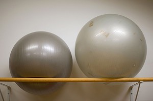 Two large exercise balls