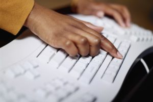 White Ergonomic Keyboard