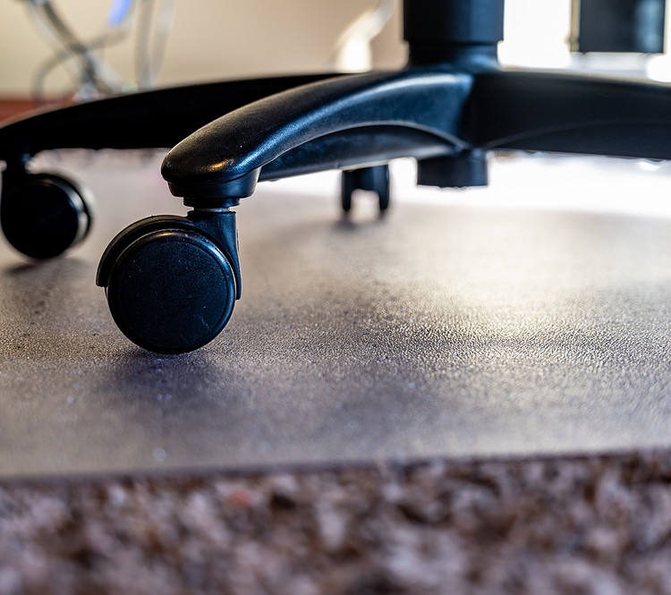 A chairmat on carpet