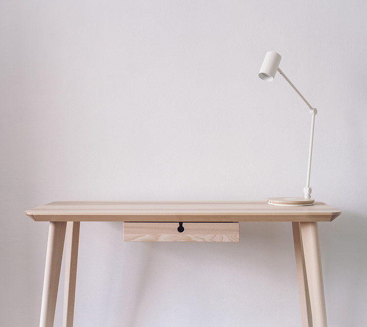 Wood table in a room