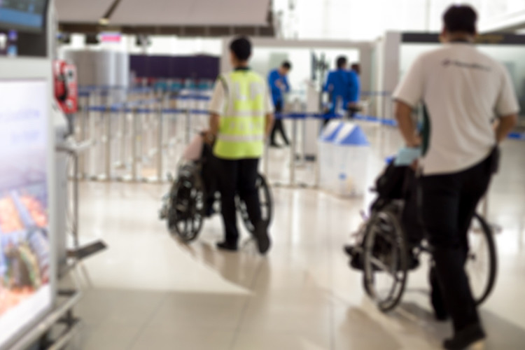 Wheelchair on aircraft