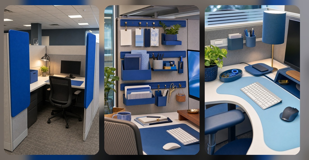 Blue Cubicle Decor Ideas With More Personality