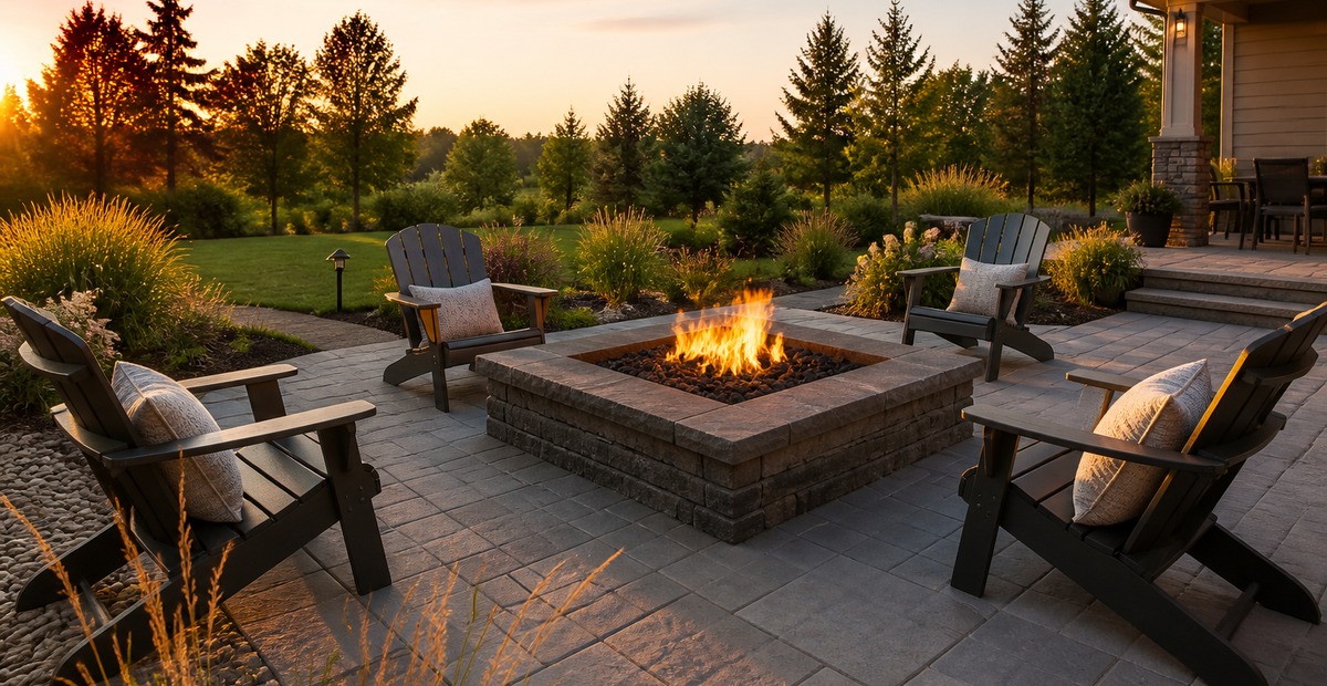 Fire Pit Ideas With Backyard Pavers That Make the Patio Feel Finished