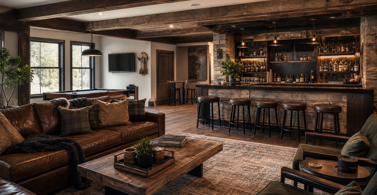 Modern Farmhouse Man Cave Ideas for a Cozy and Stylish Retreat