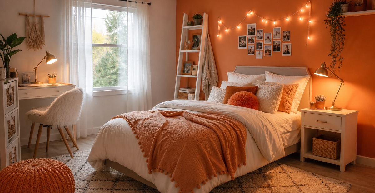 21 Orange Teen Girl Bedroom Ideas That Feel Warm Without Going Overboard