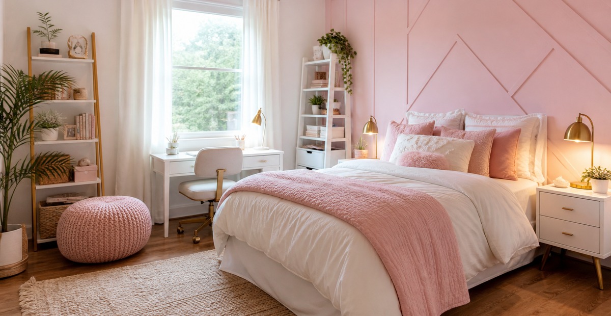 21 Pink And White Teen Girl Bedroom Ideas That Feel Soft Without Looking Too Sweet