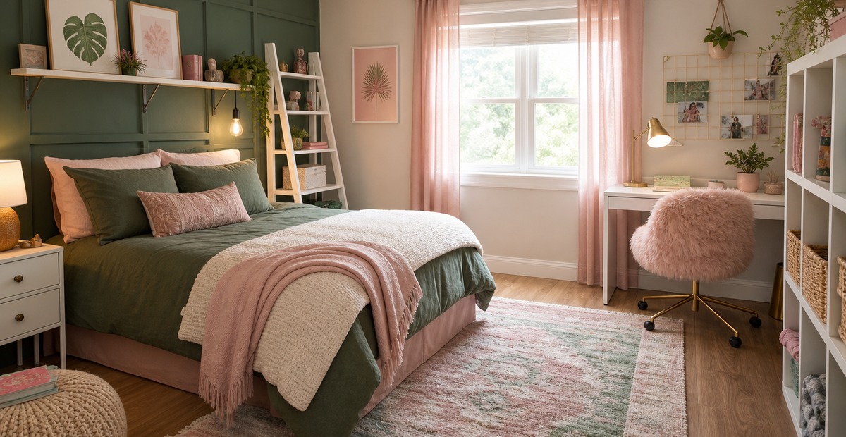 21 Teen Girl Bedroom Green And Pink Ideas That Still Feel Easy To Live With