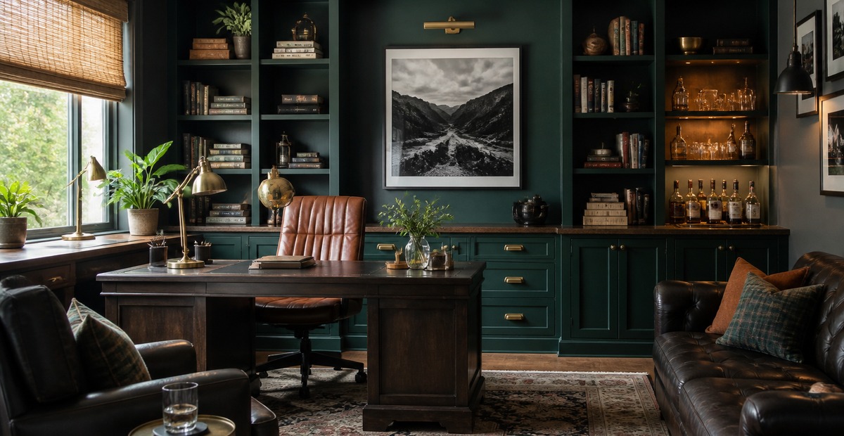22 Bold Color Eclectic Home Office Ideas