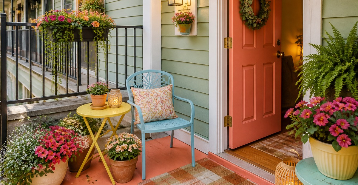 20+ Bright and Cozy Apartment Front Porch Ideas Full of Color